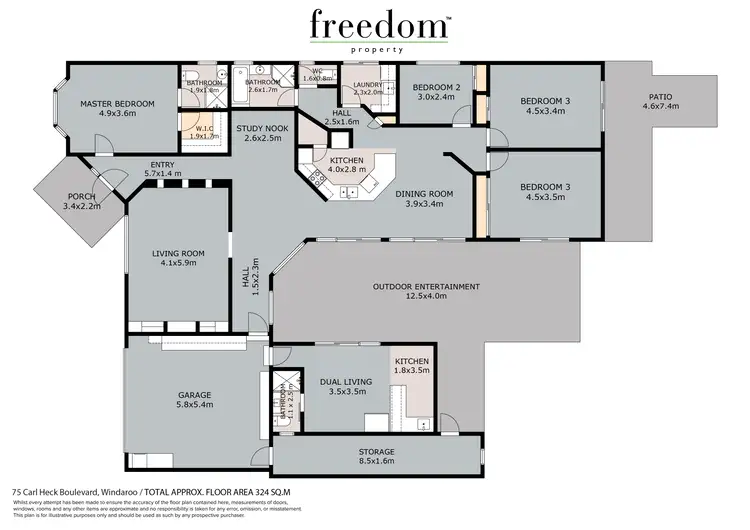 Floorplan of Homely house listing, 75 Carl Heck Boulevard, Windaroo QLD 4207