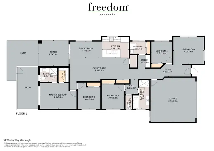 Floorplan of Homely house listing, 34 Wesley Way, Gleneagle QLD 4285