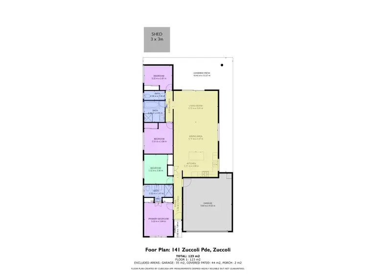 Floorplan of Homely house listing, 141 Zuccoli Parade, Zuccoli NT 832