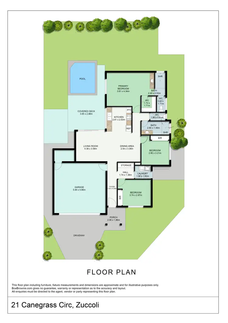 Floorplan of Homely house listing, 21 Canegrass Circuit, Zuccoli NT 832
