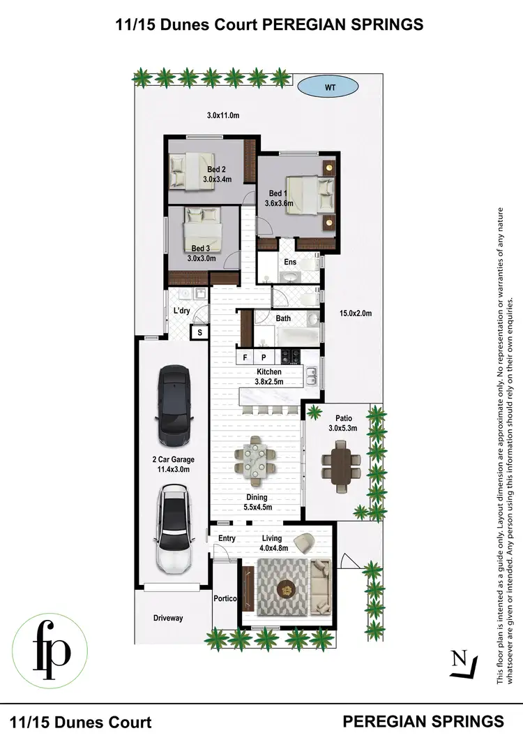 Floorplan of Homely villa listing, 11/15 Dunes Court, Peregian Springs QLD 4573