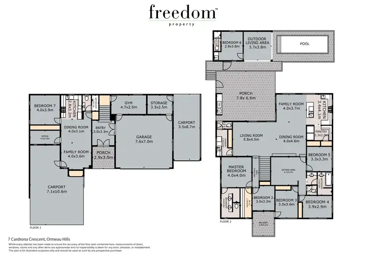 Floorplan of Homely house listing, 7 Cardrona Crescent, Ormeau Hills QLD 4208