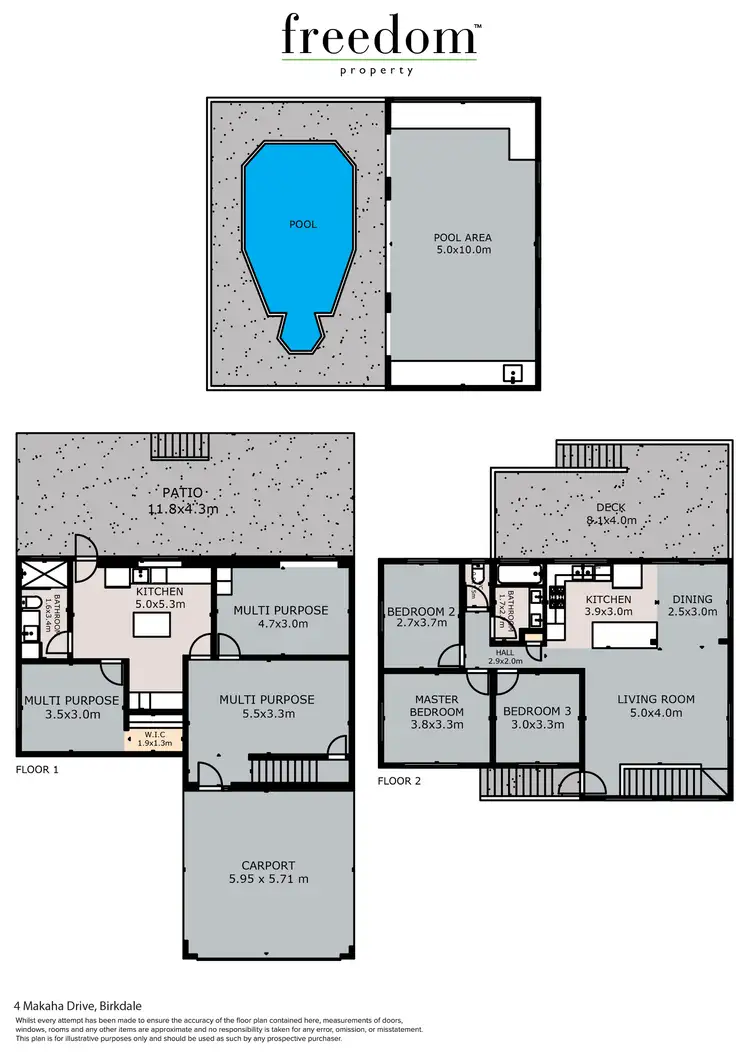 Floorplan of Homely house listing, 4 Makaha Drive, Birkdale QLD 4159