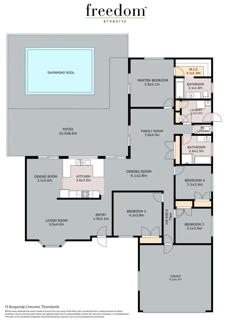 Floorplan of Homely house listing, 15 Burgundy Crescent, Thornlands QLD 4164