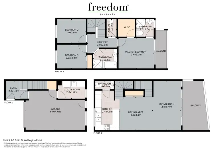 Floorplan of Homely townhouse listing, Unit 5/1-5 Edith Street, Wellington Point QLD 4160