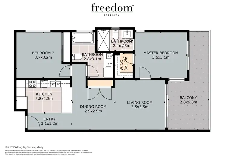 Floorplan of Homely unit listing, 7/156 Kingsley Terrace, Manly QLD 4179