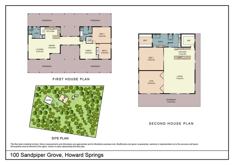 Floorplan of Homely rural property listing, 100 Sandpiper Grove, Howard Springs NT 835