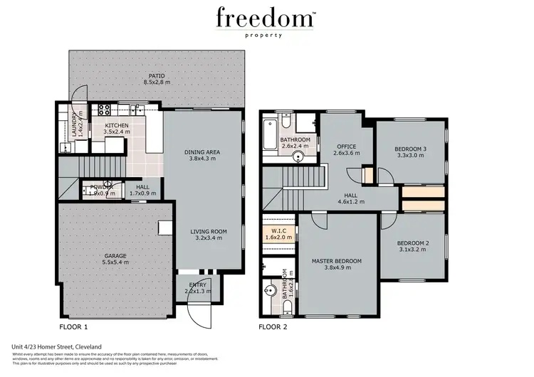 Floorplan of Homely townhouse listing, Unit 4/23 Homer Street, Cleveland QLD 4163