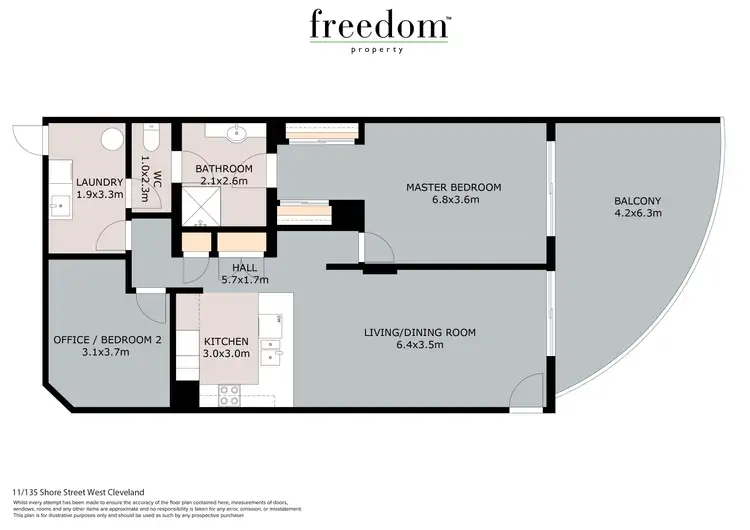 Floorplan of Homely apartment listing, 11/135-139 Shore Street West, Cleveland QLD 4163