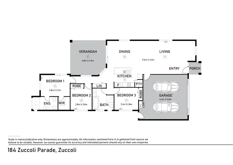 Floorplan of Homely house listing, 184 Zuccoli Parade, Zuccoli NT 832