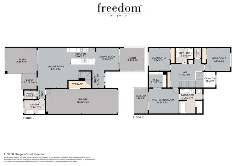 Floorplan of Homely townhouse listing, Unit 11/92-94 Sturgeon Street, Ormiston QLD 4160