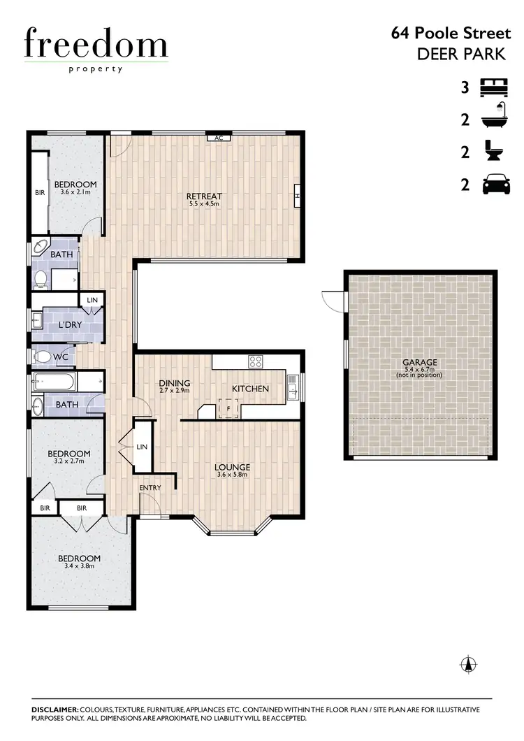 Floorplan of Homely house listing, 64 Poole Street, Deer Park VIC 3023