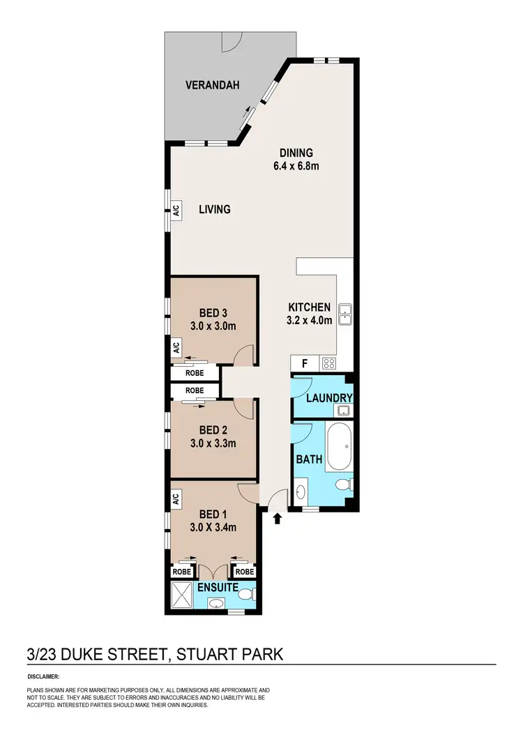 Floorplan of Homely apartment listing, Unit 3/23 Duke Street, Stuart Park NT 820