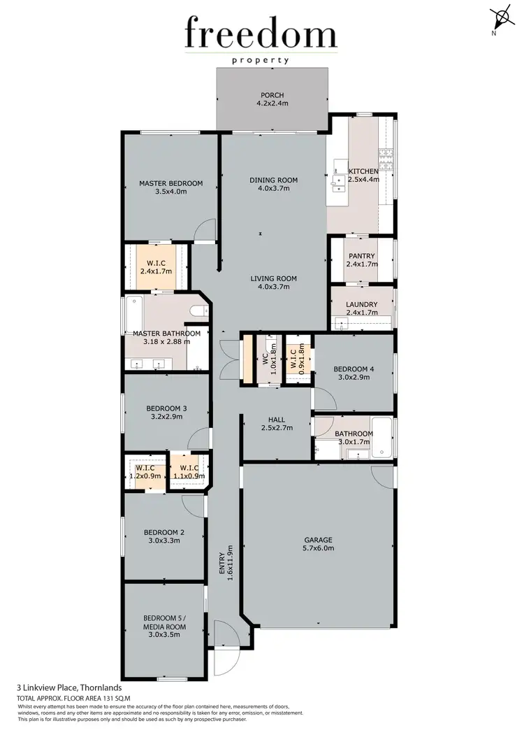 Floorplan of Homely house listing, 3 Linkview Place, Thornlands QLD 4164