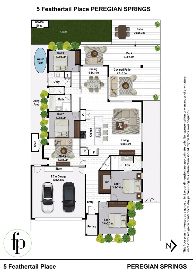Floorplan of Homely house listing, 5 Feathertail Place, Peregian Springs QLD 4573