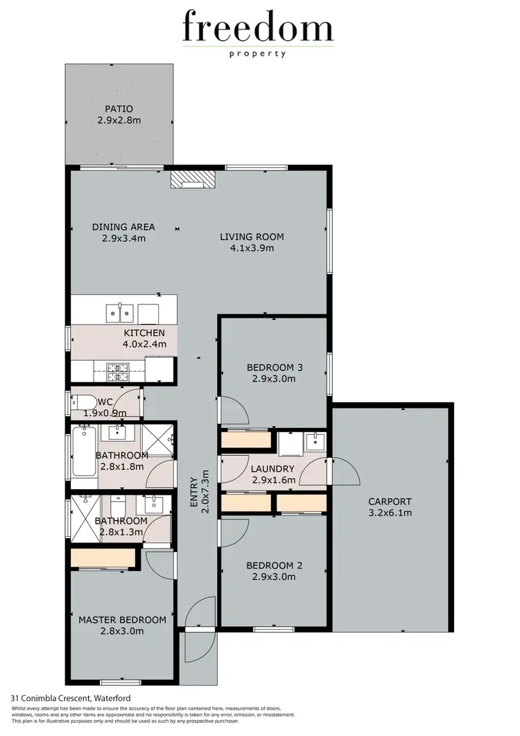 Floorplan of Homely house listing, 31 Conimbla Crescent, Waterford QLD 4133