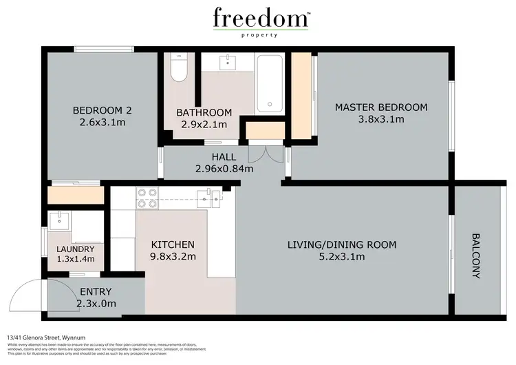 Floorplan of Homely townhouse listing, 13/41 Glenora Street, Wynnum QLD 4178