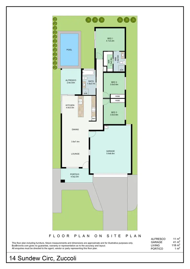 Floorplan of Homely house listing, 14 Sundew Circuit, Zuccoli NT 832