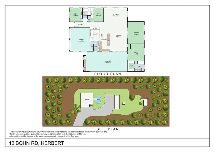 Floorplan of Homely rural property listing, 12 Bohn Road, Herbert NT 836
