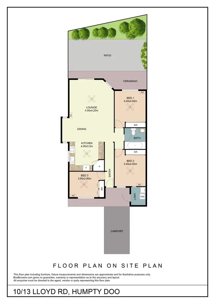 Floorplan of Homely unit listing, Unit 10/13 Lloyd Road, Humpty Doo NT 836