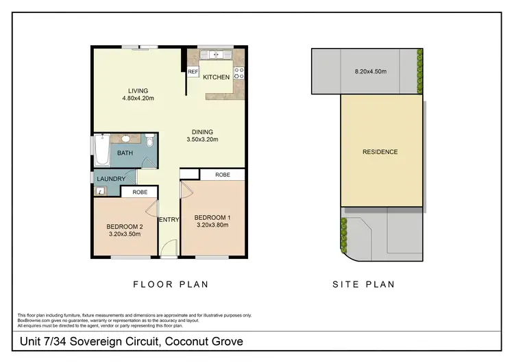 Floorplan of Homely unit listing, Unit 7/34 Sovereign Circuit, Coconut Grove NT 810