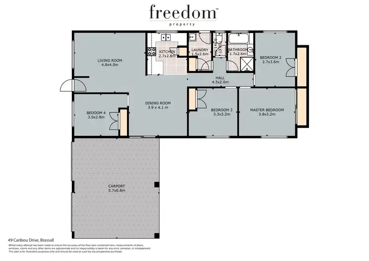Floorplan of Homely house listing, 49 Caribou Drive, Brassall QLD 4305