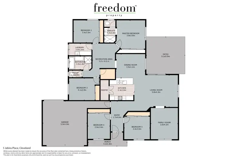 Floorplan of Homely house listing, 5 Jabiru Place, Cleveland QLD 4163