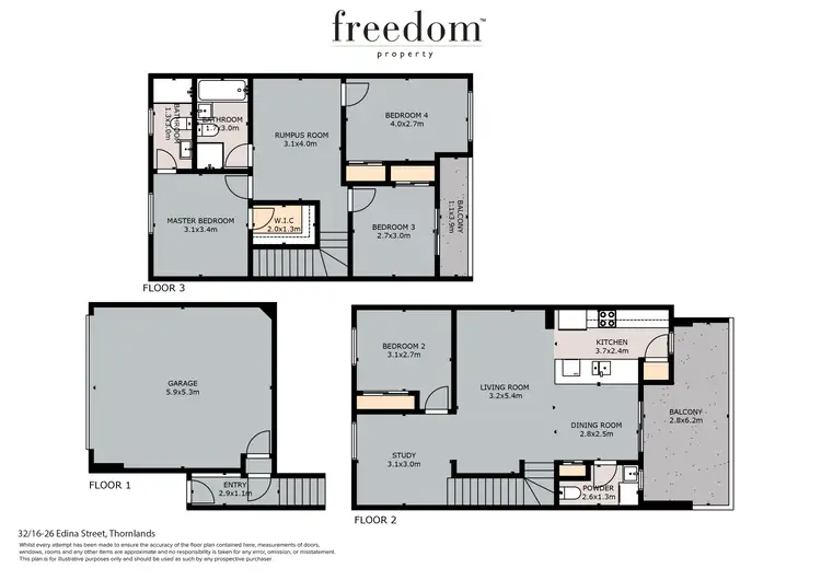 Floorplan of Homely townhouse listing, Lot 32/16-26 Edina Street, Thornlands QLD 4164