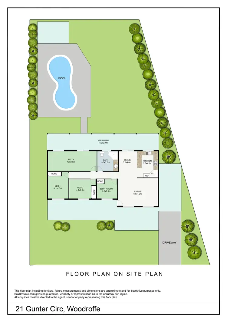 Floorplan of Homely house listing, 21 Gunter Circuit, Woodroffe NT 830