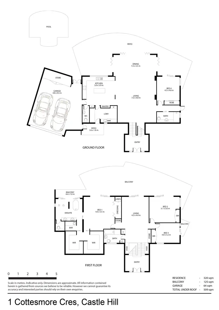 Floorplan of Homely house listing, 1 Cottesmore Crescent, Castle Hill QLD 4810