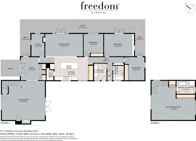 Floorplan of Homely house listing, 9-11 Fawkner Crescent, Barellan Point QLD 4306