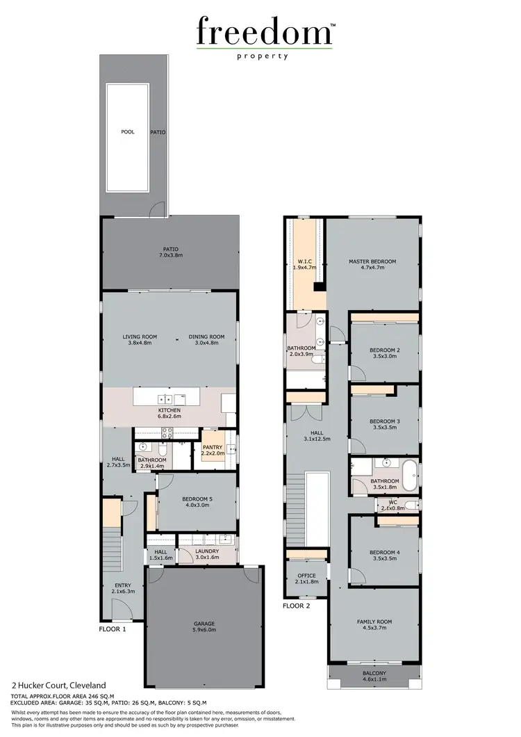 Floorplan of Homely house listing, 2 Hucker Court, Cleveland QLD 4163