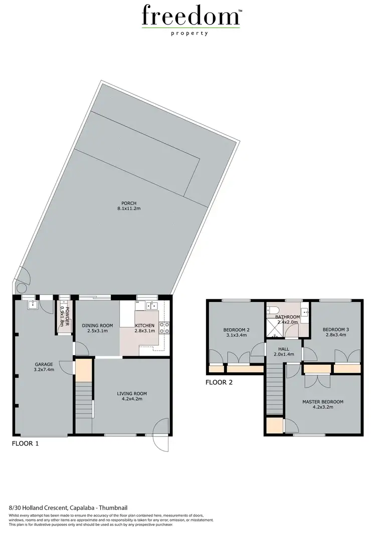 Floorplan of Homely townhouse listing, Unit 8/30 Holland Crescent, Capalaba QLD 4157