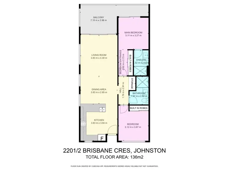 Floorplan of Homely unit listing, 2201/2 Brisbane Crescent, Johnston NT 832