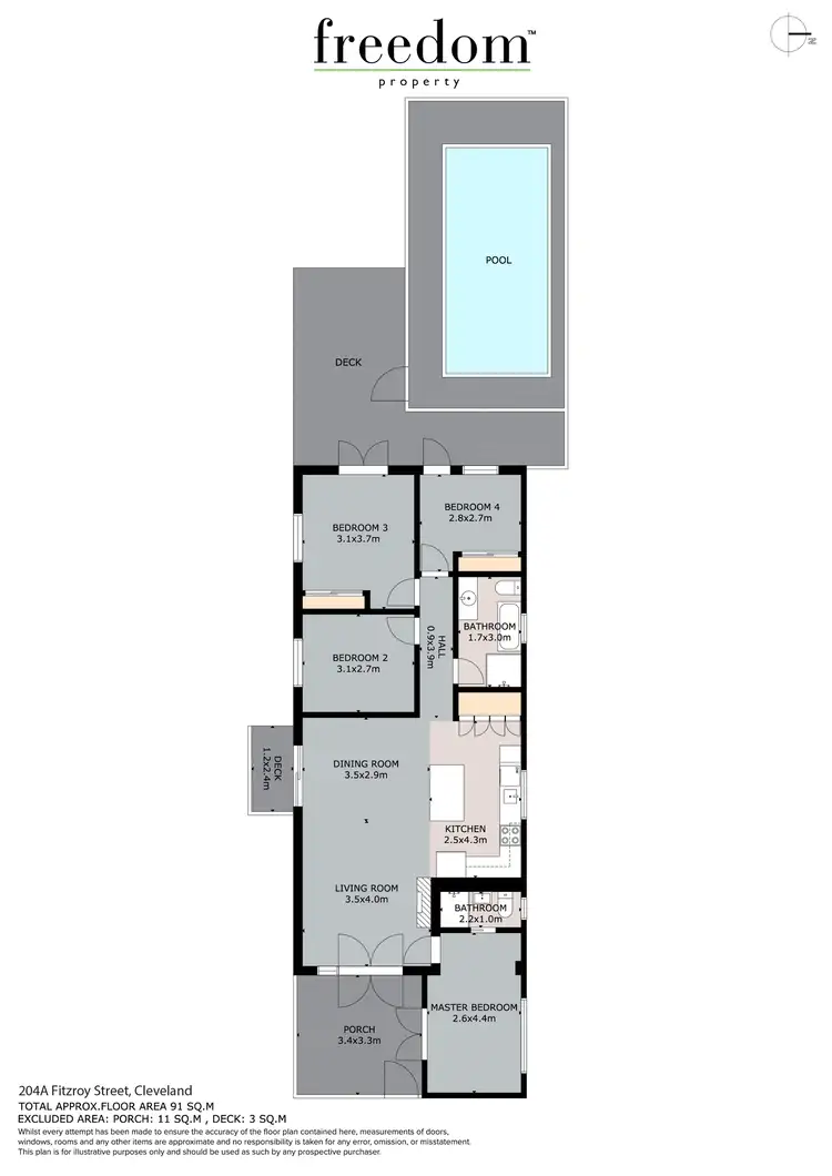 Floorplan of Homely house listing, 204A Fitzroy Street, Cleveland QLD 4163