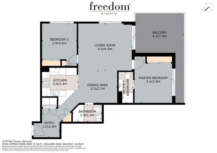 Floorplan of Homely unit listing, 32/70 Bay Terrace, Wynnum QLD 4178