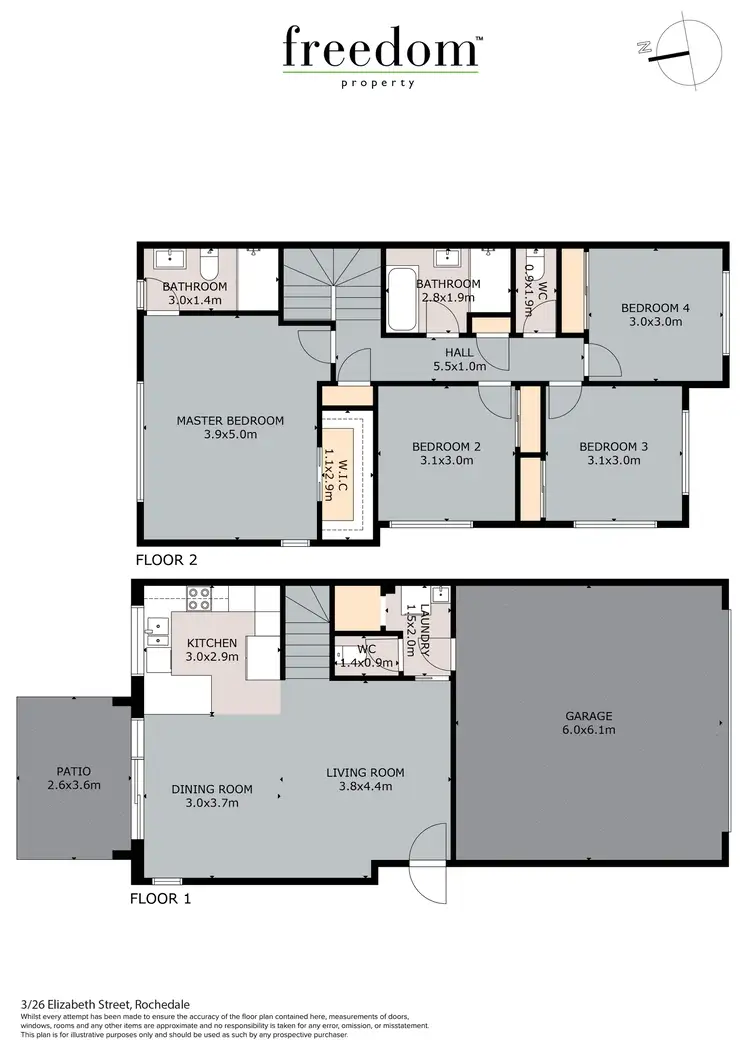 Floorplan of Homely townhouse listing, 3/26 Elizabeth Street, Rochedale QLD 4123
