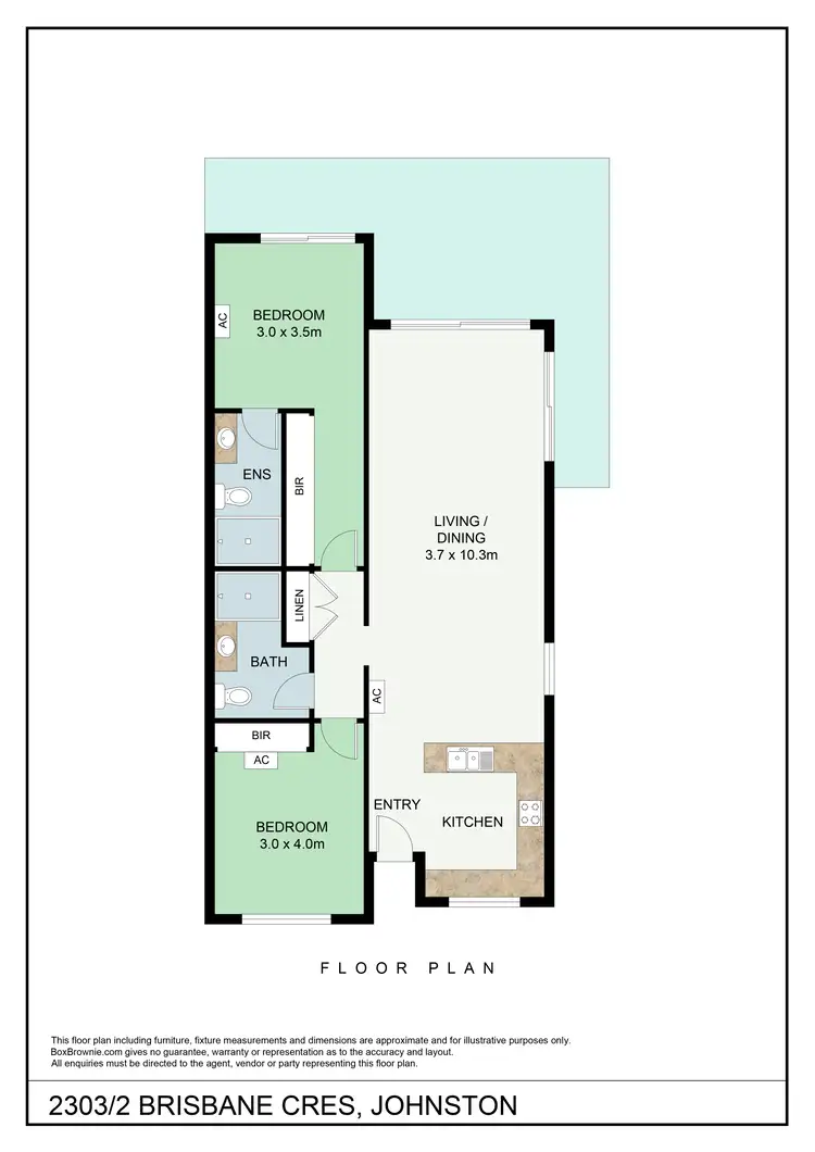 Floorplan of Homely apartment listing, 2303/2 Brisbane Crescent, Johnston NT 832