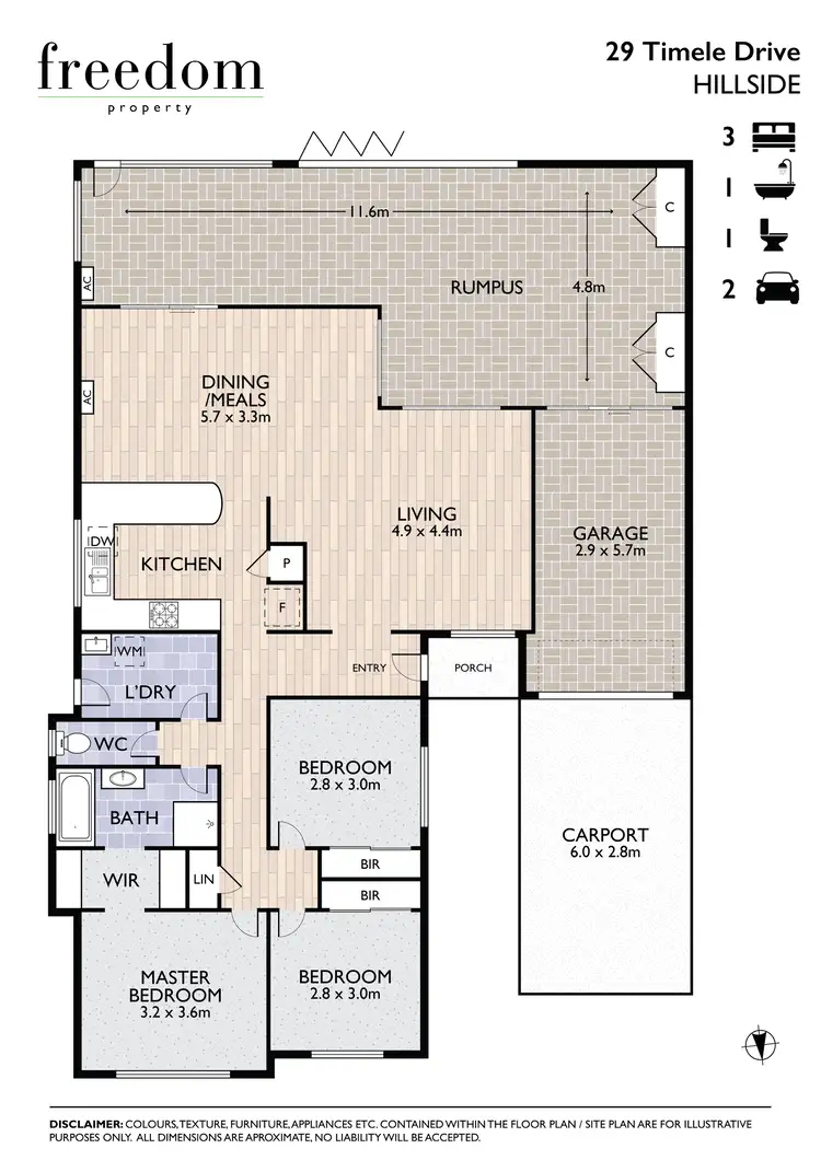 Floorplan of Homely house listing, 29 Timele Drive, Hillside VIC 3037