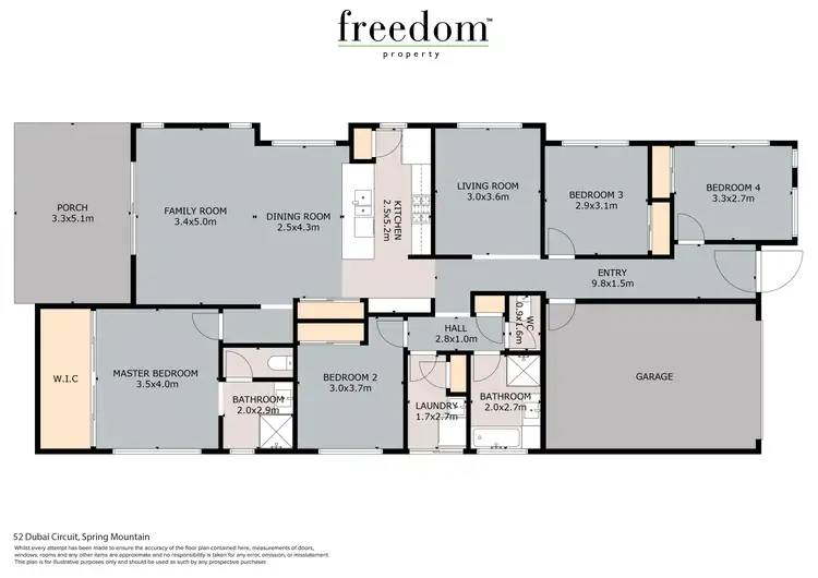 Floorplan of Homely house listing, 52 Dubai Circuit, Spring Mountain QLD 4300