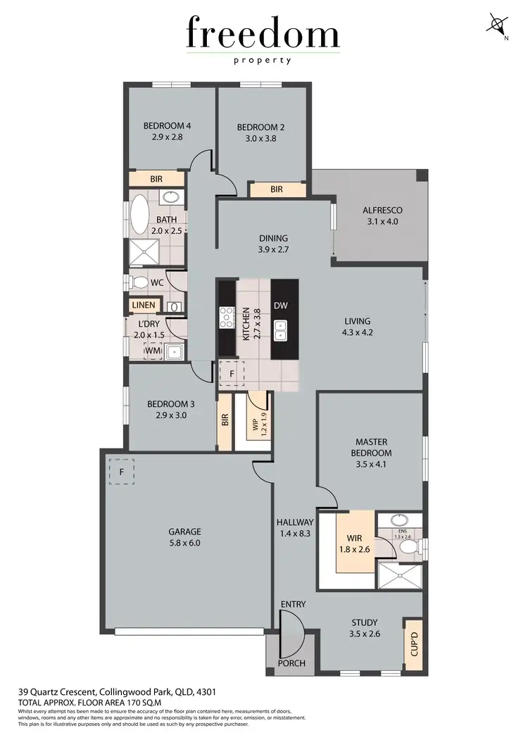 Floorplan of Homely house listing, 39 Quartz Crescent, Collingwood Park QLD 4301