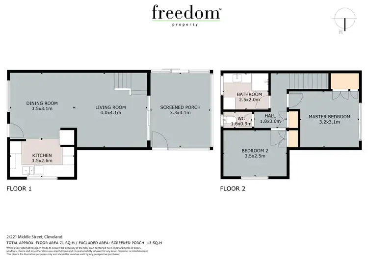 Floorplan of Homely townhouse listing, Unit 2/221 Middle Street, Cleveland QLD 4163
