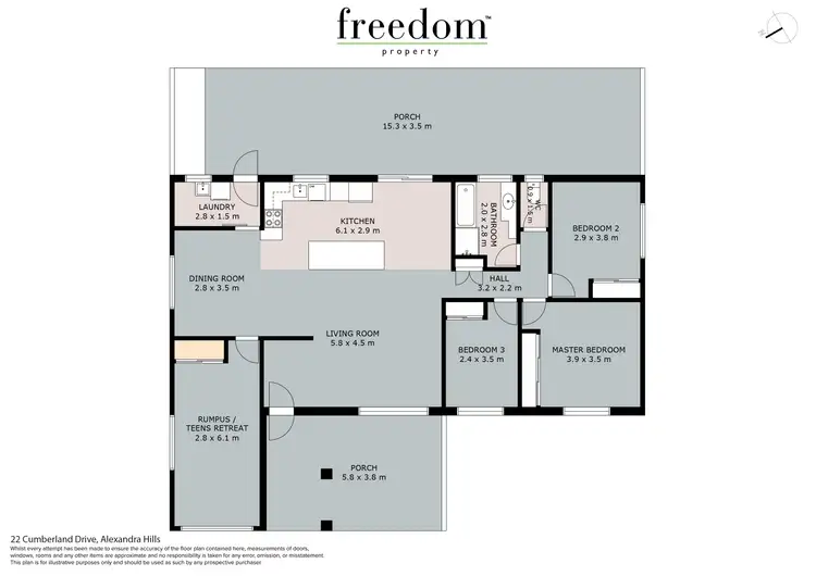 Floorplan of Homely house listing, 22 Cumberland Drive, Alexandra Hills QLD 4161