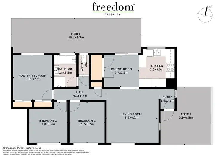 Floorplan of Homely house listing, 1/10 Magnolia Parade, Victoria Point QLD 4165