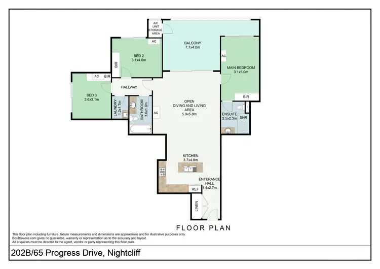 Floorplan of Homely apartment listing, 202b/65 Progress Drive, Nightcliff NT 810