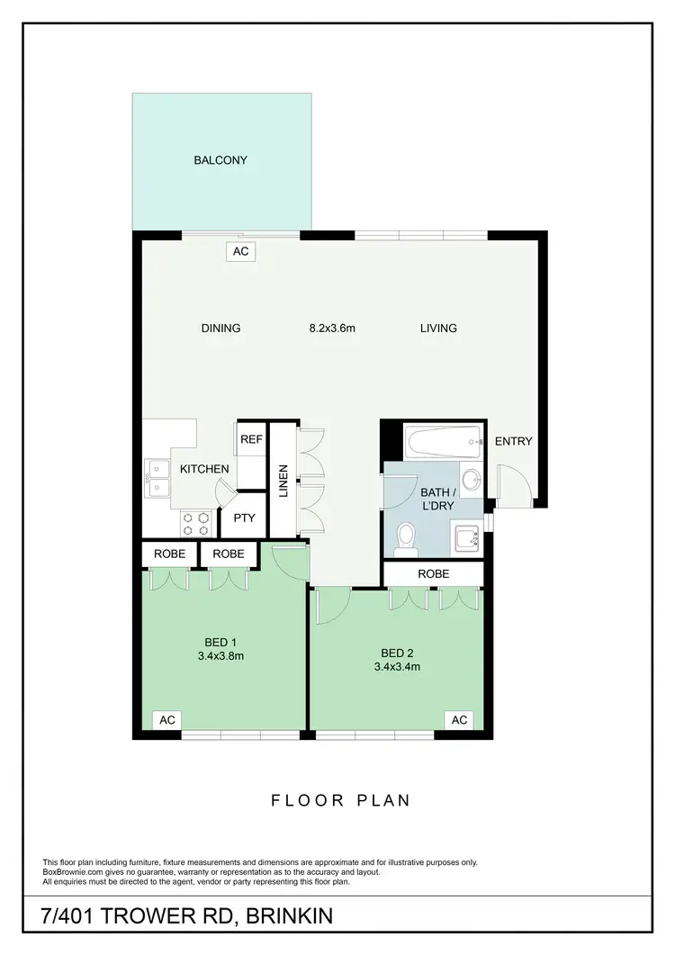 Floorplan of Homely unit listing, Unit 7/401 Trower Road, Brinkin NT 810