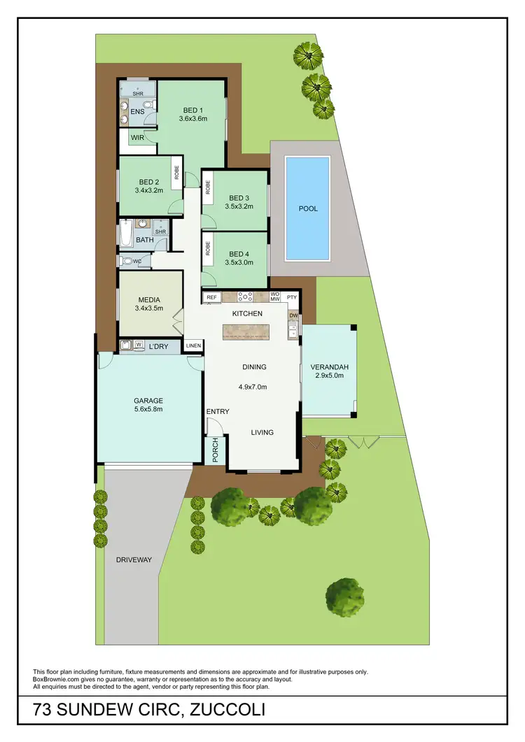 Floorplan of Homely house listing, 73 Sundew Circuit, Zuccoli NT 832