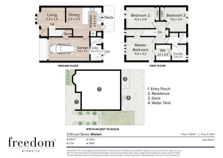 Floorplan of Homely townhouse listing, Unit 3/35 Lani Street, Wishart QLD 4122