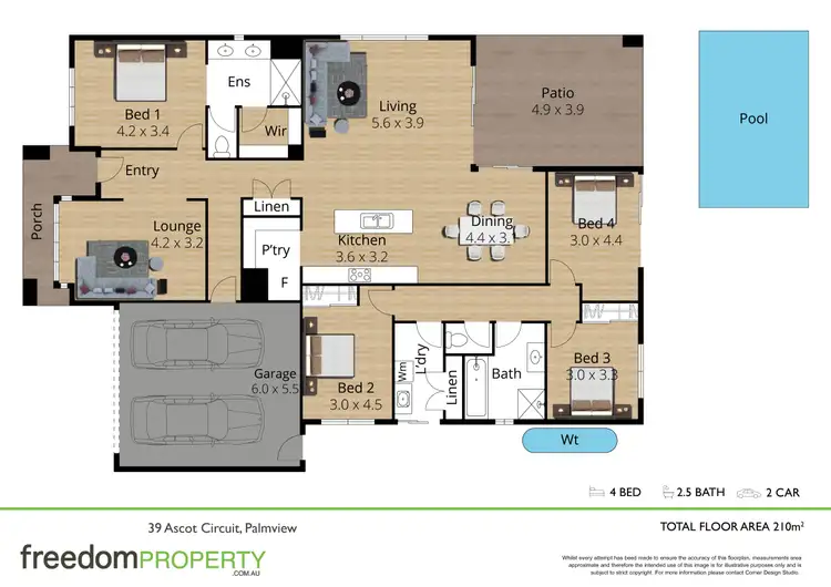 Floorplan of Homely house listing, 39 Ascot Circuit, Palmview QLD 4553
