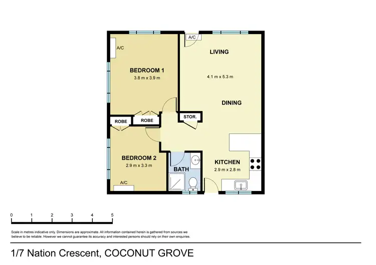 Floorplan of Homely unit listing, 1/7 Nation Crescent, Coconut Grove NT 810